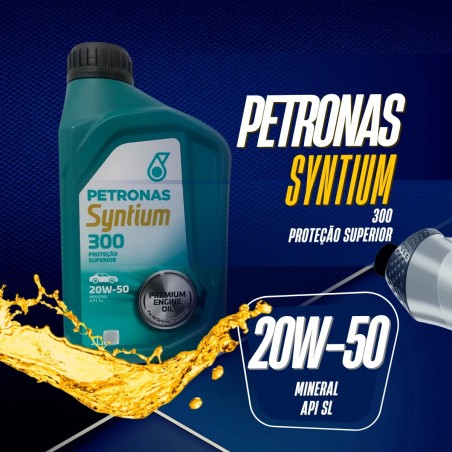 ÓLEO PETRONAS SYNTIUM 20W50 100% MINERAL