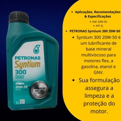 ÓLEO PETRONAS SYNTIUM 20W50 100% MINERAL